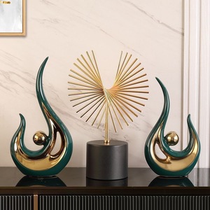 Dropshipping Shopify Modern Luxury Feng Shui Ceramic Vortex Sculpture For Living Room <b>TV</b> Cabinet Office Shelf - Product Image 4