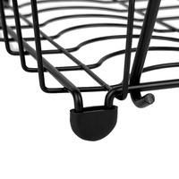 Égouttoir à vaisselle multifonctionnel en acier à 2 niveaux avec crochets, pour assiettes et bols, vente chaude