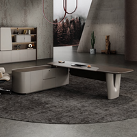Muebles Grands, Escritorio Ejecutivo Rectangular Moderno, Ergonómico y de Lujo, Conjunto de Escritorio de Alta Gama para CEO, Gerente, Jefe de Oficina