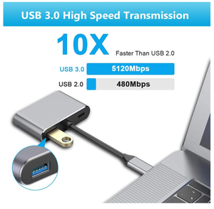 Convertidor de Video 4 en 1 USB 3.0 <span class=keywords><strong>a</strong></span> <span class=keywords><strong>VGA</strong></span> 1080p, Adaptador USB 3.0 de Doble Salida con Cubierta de PVC y Blindaje de Lámina para Reproductores de DVD - Product Image 4