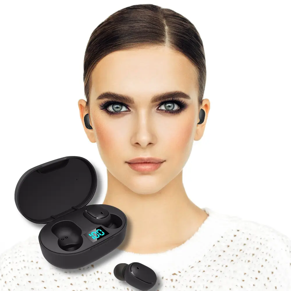 E6S TWS Senza Fili di Bluetooth 5.0 Auricolari Batteria Display A LED Con Touch Impermeabile In-Ear Auricolare PK per xiaomi auricolari