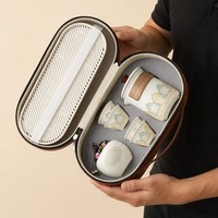 Coffret Cadeau de Luxe Personnalisé pour Client VIP, Nouvel An Chinois, Théière en Céramique, Coffret Cadeau d'Entreprise Golf, Coffret Cadeau de Voyage pour le Thé