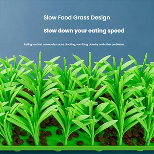 YS-New Pet Grass Silicone Slow Food Bowls จานเลียสำหรับสุนัข ป้องกันการสำลัก อาหารสัตว์เลี้ยงแบบยืดเวลาการกิน พร้อมจุกดูดสุญญากาศ - Product Image 2