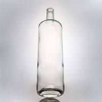 Botellas de Licor de Vidrio Transparente con Hombro Plano Extra, Personalizadas para Pedidos al por Mayor, para Envasado de Bebidas Espirituosas