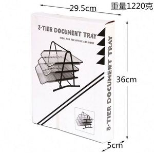 Office Stationery Desktop File Organizer <b>Foldable</b> Mesh Metal <b>Desk</b> Paper Document Letter Tray Ith Handle Office Rganization - Product Image 5