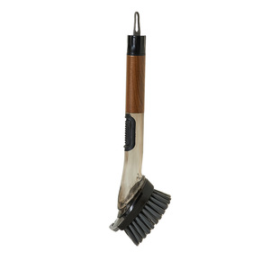Multifunctional Pot Brush Set Stainless Steel Walnut Handle Nylon Bristles Kitchen Cleaning Tool - Product Image 3