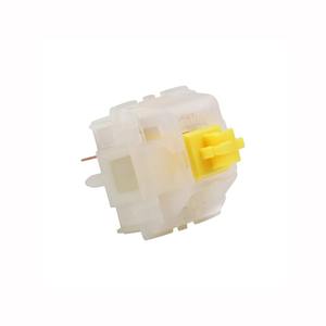 Interrupteur <span class=keywords><strong>Gateron</strong></span> jaune laiteux, pré-lubrifié, 5 broches, interrupteur linéaire silencieux pour tous les claviers de jeu mécaniques de type MX. - Product Image 6