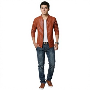 Finer Threads Custom Genuine <b>Leather</b> <b>Jacket</b> for <b>Men</b> Full Zip Breathable Soft Lining Vintage Stylish Fit OEM Branding Available - Product Image 1
