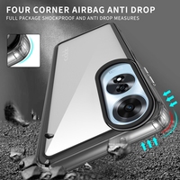 Transparent acrylique PC TPU antichoc étui de protection pour téléphone portable pour OPPO A60 4G Reno 11F A79 A59 A38 A55