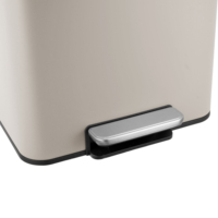 Poubelle rectangulaire moderne à pédale en fer écologique pour intérieur/extérieur, bureau, salle de bain, cuisine