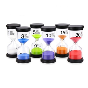 Lot de 6 minuteurs à sable colorés de 1, 3, 5, 10, 15 et 30 minutes pour la gestion du temps des enfants - Product Image 2