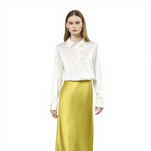 新款斜裁高腰复古罩裙长款精致时尚22 Um重磅高级100%桑蚕丝 - Product Image 1