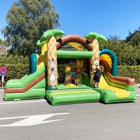 Château gonflable rebondissant, château pastel en PVC, maison de saut gonflable, trampoline