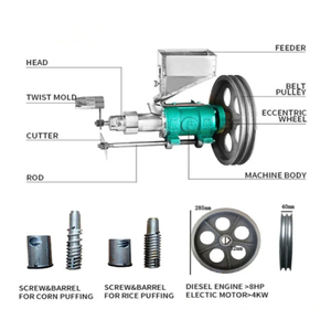 Forme d'anneau de prix de détail soufflé faisant la machine extrudeuse soufflée de haricot mungo - Product Image 3