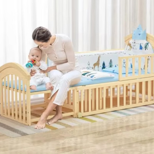Cuna de Madera Multifuncional 3 en 1 al por Mayor, Juego de Ropa de Cama para Bebé, Cuna para Recién Nacido - Product Image 1
