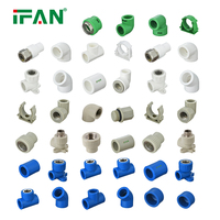 Raccords IFAN sans soudure ASTM F2389 PPR 20-125MM Matériaux de plomberie PN25 Coude à emboîtement en T pour alimentation en eau Raccords PPR