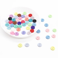 6mm résine fine bordure petit bébé poupée vêtements accessoires Mini bouton couleur personnalisé bébé vêtements bouton