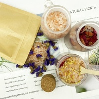 Grosir garam mandi mewah rendam mandi kristal bunga herbal kecantikan organik terapi otot Vegan tubuh garam mandi mawar alami