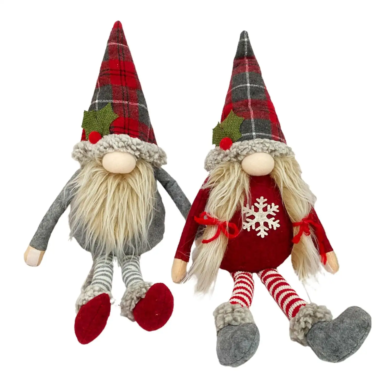 Toy Toys Wholesale Elf Gnome Ornaments Santa Doll Ornament Soft Flat Red And White Stripe Big Elv Christmas Plush