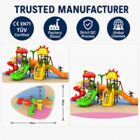 SageDelightRides OEM Équipement de jeu extérieur Toboggan et balançoire combinés pour enfants en LLDPE et tubes en acier galvanisé, pour collectivités et écoles maternelles, Fabricant