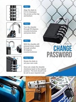 Cadenas à combinaison à 4 chiffres en métal, accessoire de voyage sécurisé pour bagages