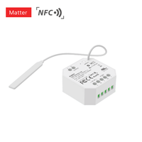 Module d'interrupteur intelligent LED ultra-compact compatible Matter Over Mini Thread pour Apple Home, Google, Alexa, pour éclairage traditionnel et lampes LED