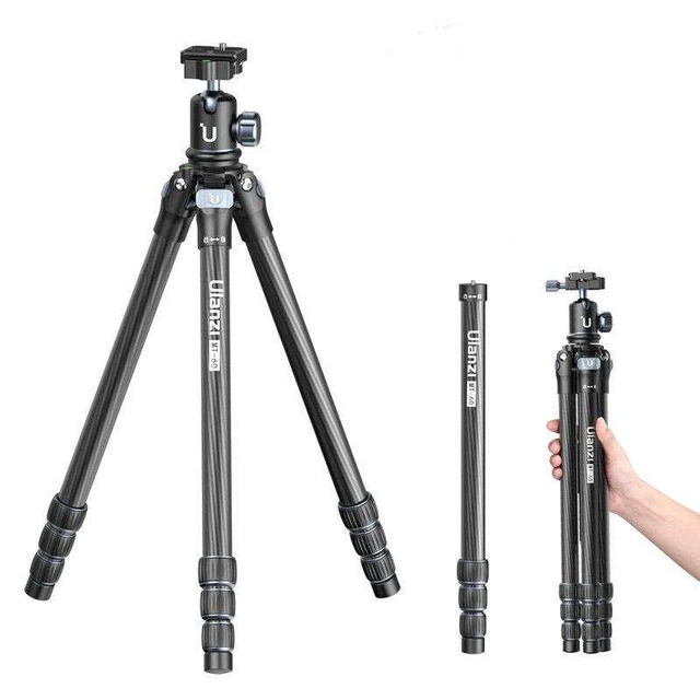 Ulanzi Mt-60 Carbon Fiber + Al Alloy Travel Tripod Outdoor Smartphone Dslr Camera Tripod Monopod Arca Plate Ball Head
