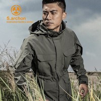 Veste bomber tactique d'extérieur pour homme, printemps-automne, M65, imperméable, sportive, en polyester