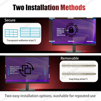 Filtre de confidentialité pour moniteur Dell 24 pouces 16:9, facile à installer, anti-lumière bleue, protection des yeux, anti-empreintes digitales, résistant aux rayures