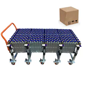 Manual 360 Turn Retractable Industrial Skate Wheel Roller Conveyor System