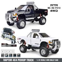 LEHOO Jouets HG-P410 1/10 2.4G RC Car 4WD Pickup Rally Car Raptor Electric Brushed RC Crawler Truck