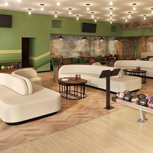 Conjunto de Sofás para Salón de Bolos con Diseño en Forma de Y, Personalizable, Tapizado en Cuero Blanco, Asientos Tipo Booth para <span class=keywords><strong>Restaurante</strong></span> - Product Image 2