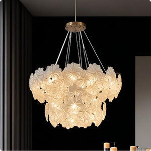 Lampadario <span class=keywords><strong>a</strong></span> fiori in vetro moderno per soggiorno sala da pranzo <span class=keywords><strong>camera</strong></span> da <span class=keywords><strong>letto</strong></span> decorazione per la casa lampada <span class=keywords><strong>a</strong></span> <span class=keywords><strong>sospensione</strong></span> lampada Lustre - Product Image 2