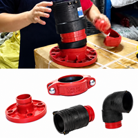 Sambungan Pipa HDPE Baja Transisi Elektrofusi 110mm 90 Derajat SDR11 PE100 Bersertifikasi CE WRAS Tahan Tekanan Tinggi Anti Bocor
