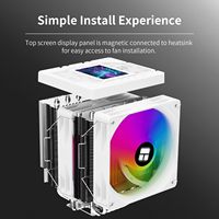 Thermalright Peerless Assassin 120 Vision ARGB White air Cooler Digital Para Cpu 1850RPM Cooler Fan with Screen Pc for LGA1851