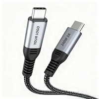 Câble USB Type-C vers Type-C, câble de charge rapide PD 240W 5A, vente chaude, logo personnalisé, 1m 2m 3m, câble de chargeur de données tressé USBC