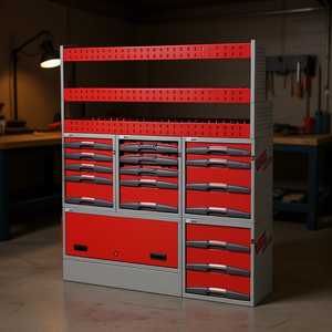 Armario de Almacenamiento 5006 E10 Rojo con Cajones y Estantes para Organización de Taller - Product Image 3