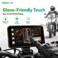 Écran GPS moto 6 pouces sans fil CarPlay Android Auto IP67 1000 Nits TPMS tactile compatible gants HD Enregistrement en boucle Alimentation USB