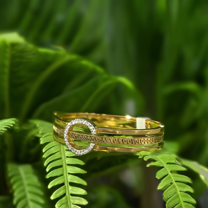 กำไลข้อมือแฟชั่น สแตนเลสสตีล 316L ชุบทอง PVD ดีไซน์ทนทานและยั่งยืน - Product Image 3