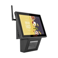 Verificador de Precios con Sistema Windows de 8 Pulgadas, Escáner de Código de Barras y Código QR, Terminal POS de Pared con Pantalla Táctil