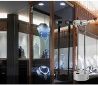 Projecteur led pour vitrine de bijoux en or, lumière rechargeable sans fil