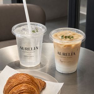 Vaso Desechable de PET con Logotipo Personalizado de 12oz 14oz 16oz 18oz 20oz 24oz para Matcha Latte, Café Helado, con Tapas - Product Image 5