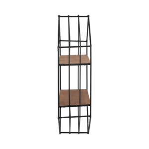 Mensola a Forma di Casa da Parete con Struttura in Metallo e Ripiani in Legno, Organizzatore Sospeso per Arredamento Soggiorno - Product Image 3