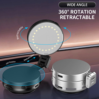 Penyangga Ponsel Lipat Magnetik Elektrik |   360 °   Lampu LED Isi Ulang yang Dapat Diputar + Ditarik |   Penghisap Vakum Listrik Daya Cengkeram Kuat |   Portabel