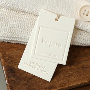 Etiqueta de lujo personalizada para ropa, etiqueta de precio de marca de ropa, logotipo 3D, etiqueta colgante de papel - Product Image 2