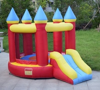 Château gonflable pour enfants avec toboggan, trampoline de jardin pour les fêtes et les divertissements