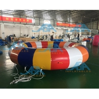 Bateau gonflable rotatif pour jeux aquatiques de plage, bateau gonflable flottant Saturn, bateau disco remorquable
