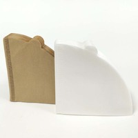 Filtres à café en papier en forme de V, en pâte de bois naturelle, jetables, pour barista, fabrication OEM