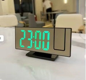 Horloge Réveil Intelligente à Projection Multifonctionnelle avec Miroir, Horloge Lumineuse pour Chambre à Coucher, Horloge à Projection à Grand Écran - Product Image 1