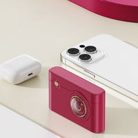 Chargeur portable mignon de style appareil photo, grande capacité 10000mAh, batterie externe portable avec câble intégré